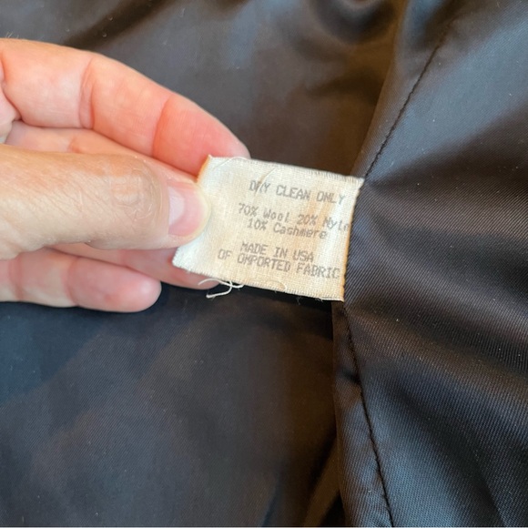 Vintage Made in USA Wool/cashmere blend Blazer Shoulder Pads Medium Double - Picture 12 of 14